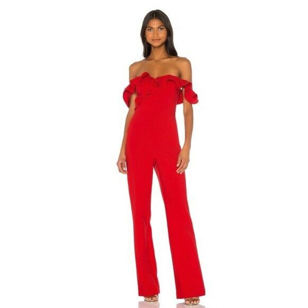 Likely NWT Miller Scarlet Red Sleeveless Jumpsuit Size 0